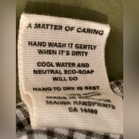 Maiwa Light weave cotton dress med/lg black and white - Picture 9 of 10